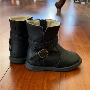 Black Buckle Boots for Toddler Size 5